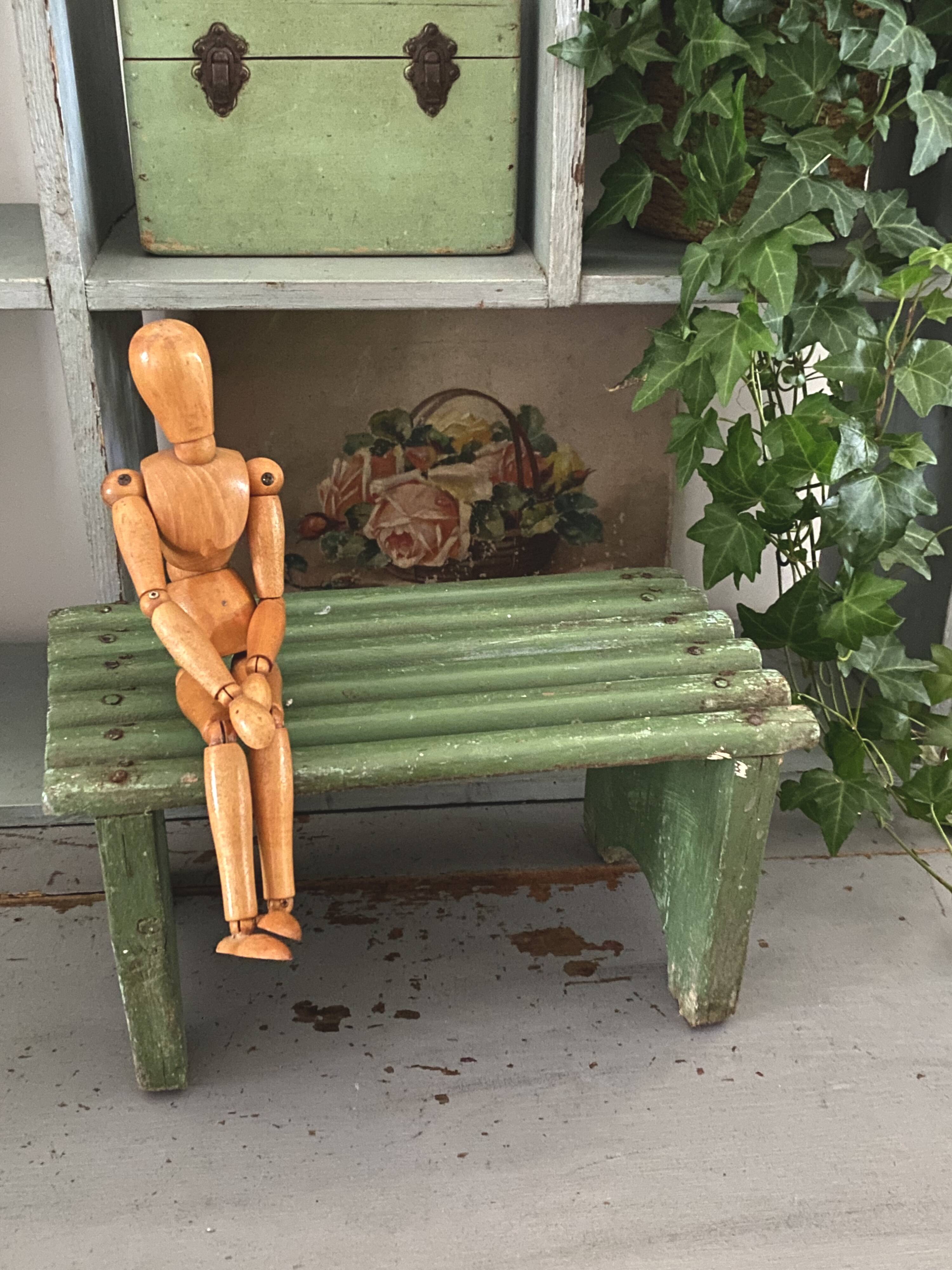 Small Wabi Sabi wooden bench