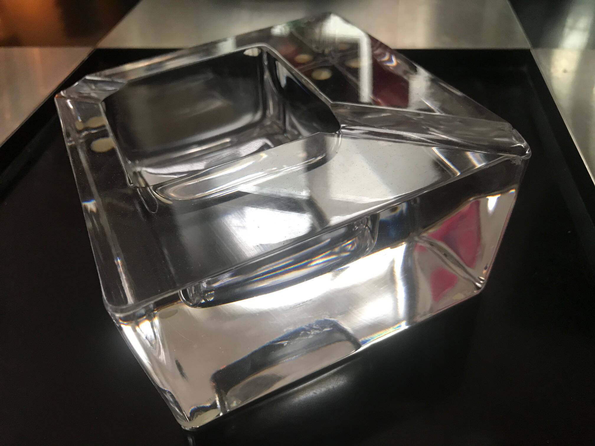 Large Vintage Ashtray • Crystal • Sèvres France • 1970