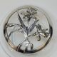 Iris 1989 Seagull Pewter Lidded Glass Potpourri Container