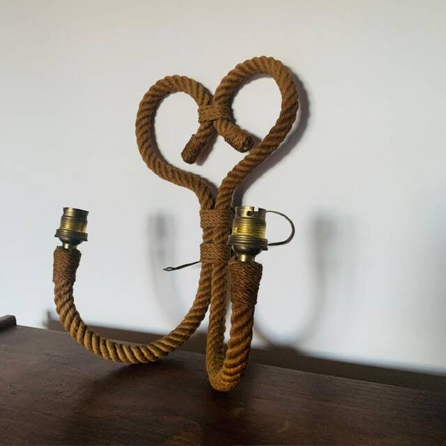 Large rope wall lamp