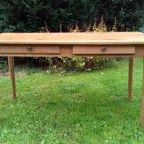 Old table in solid cherrywood 2 drawers