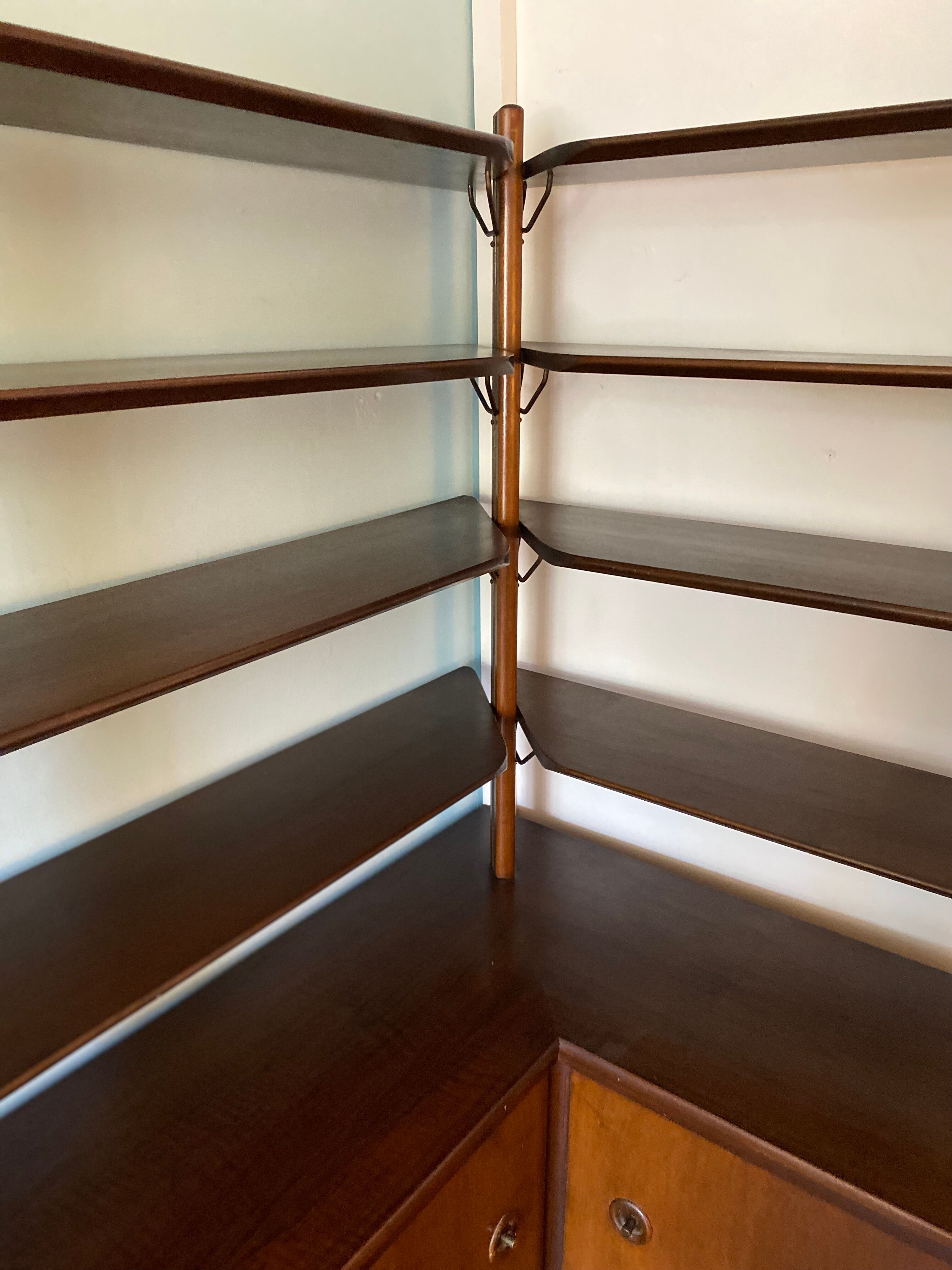 Mid century modern dutch corner wall unit