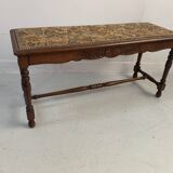20th century oak rockery style end-of-bed bench