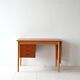 Vintage Scandinavian teak two-tone desk