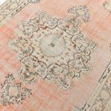 Vintage Salmon & Beige Classic Turkish Rug, 185x291Cm