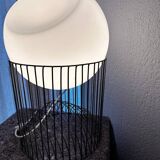 Vintage space-age lamp with mesh base