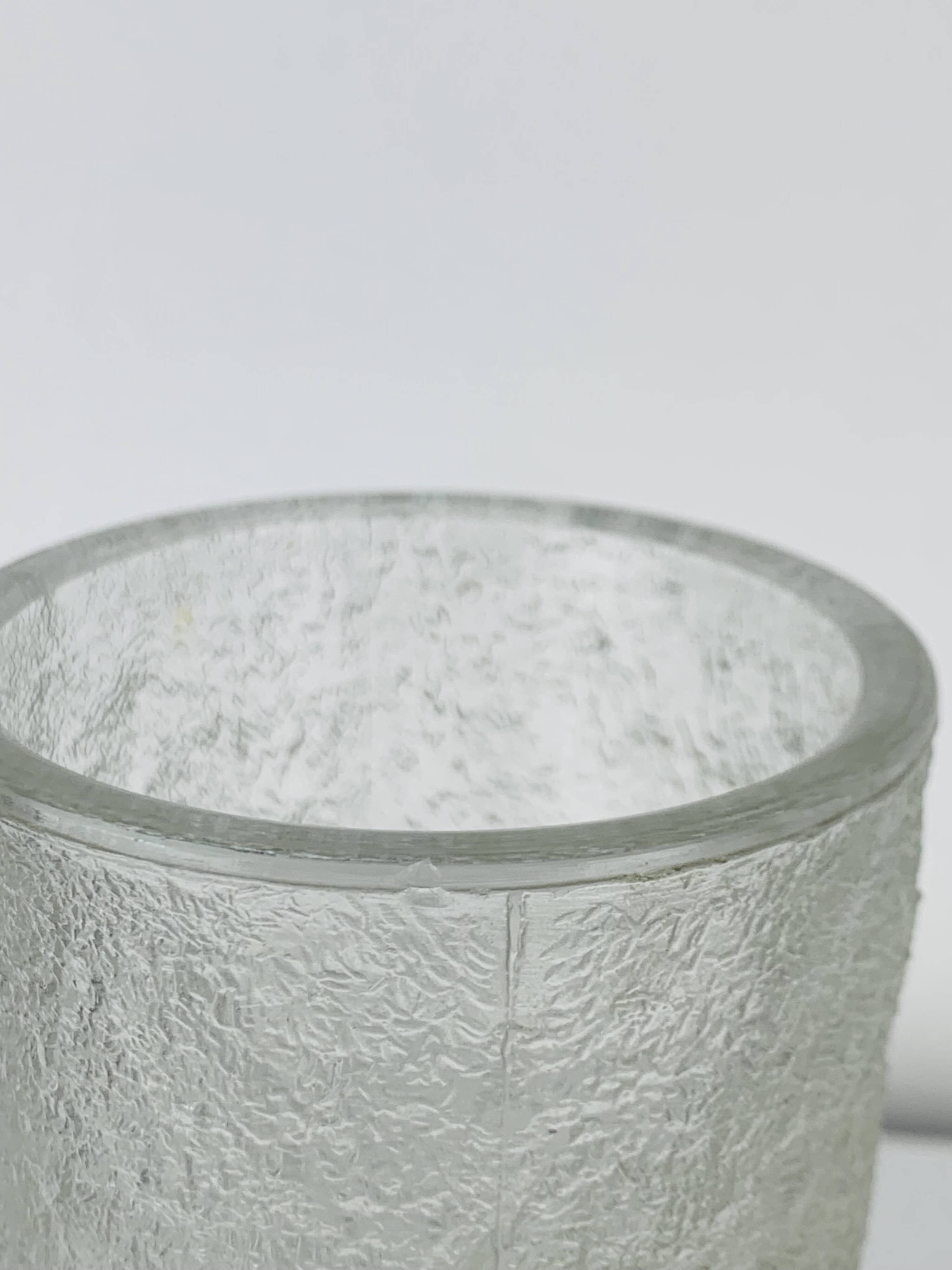 Molded glass roller vase by Pavel Panek for Sklo Union, 1970s