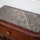 Art Deco bedside table, wood and marble deco nightstand, end of sofa, art deco