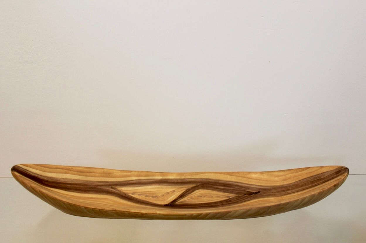 Vallauris distinctive wood grain Ceramic platter 1960 s
