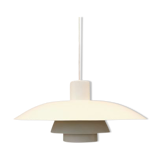 Older ph 4/3 ceiling lamp, in white, with original orange hanging disc.