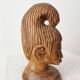 Hand Carved African Ebony Woman Bust: Vintage Tribal Sculpture