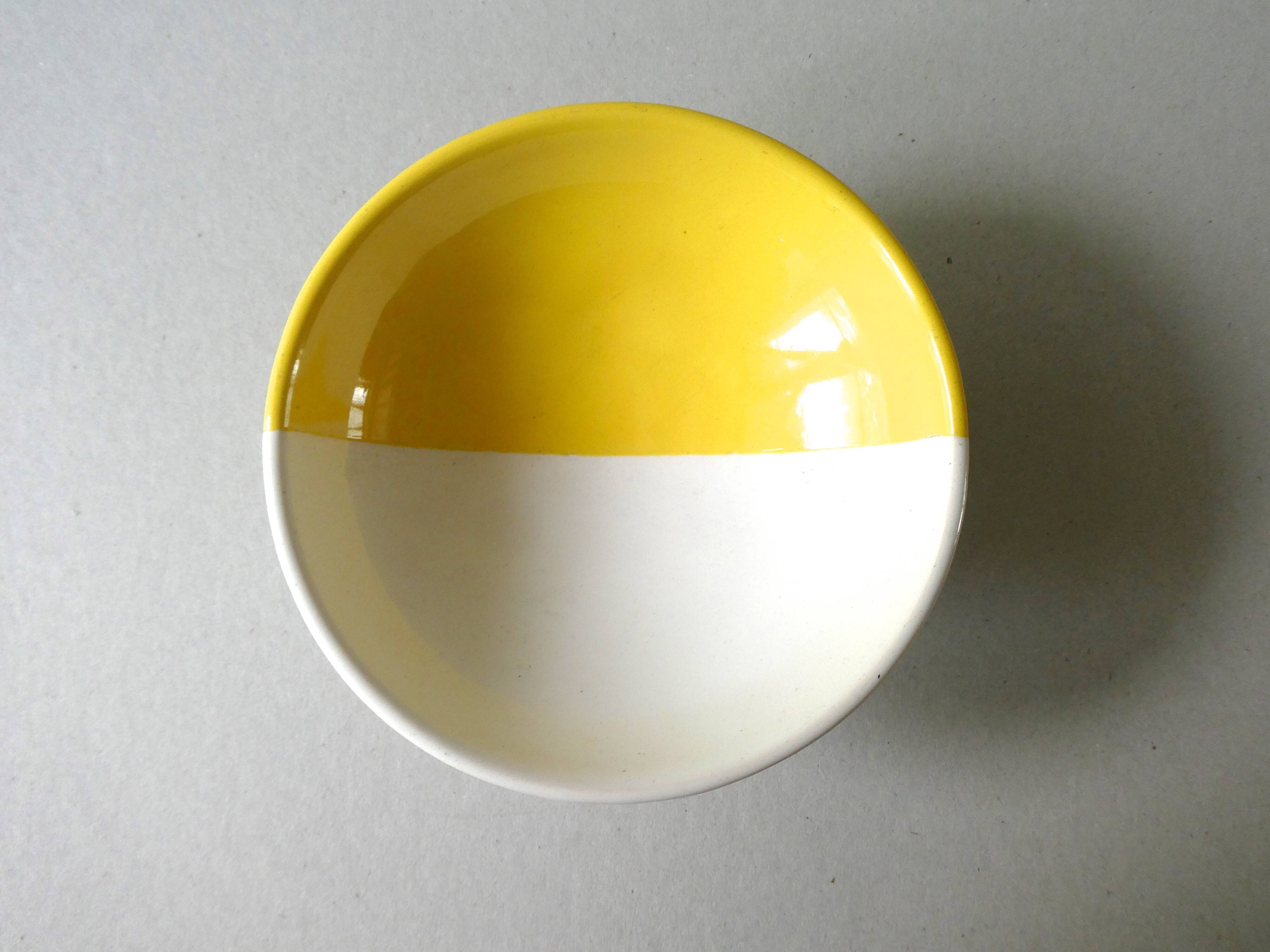 Trinket bowl bicolor ceramic years 50/60
