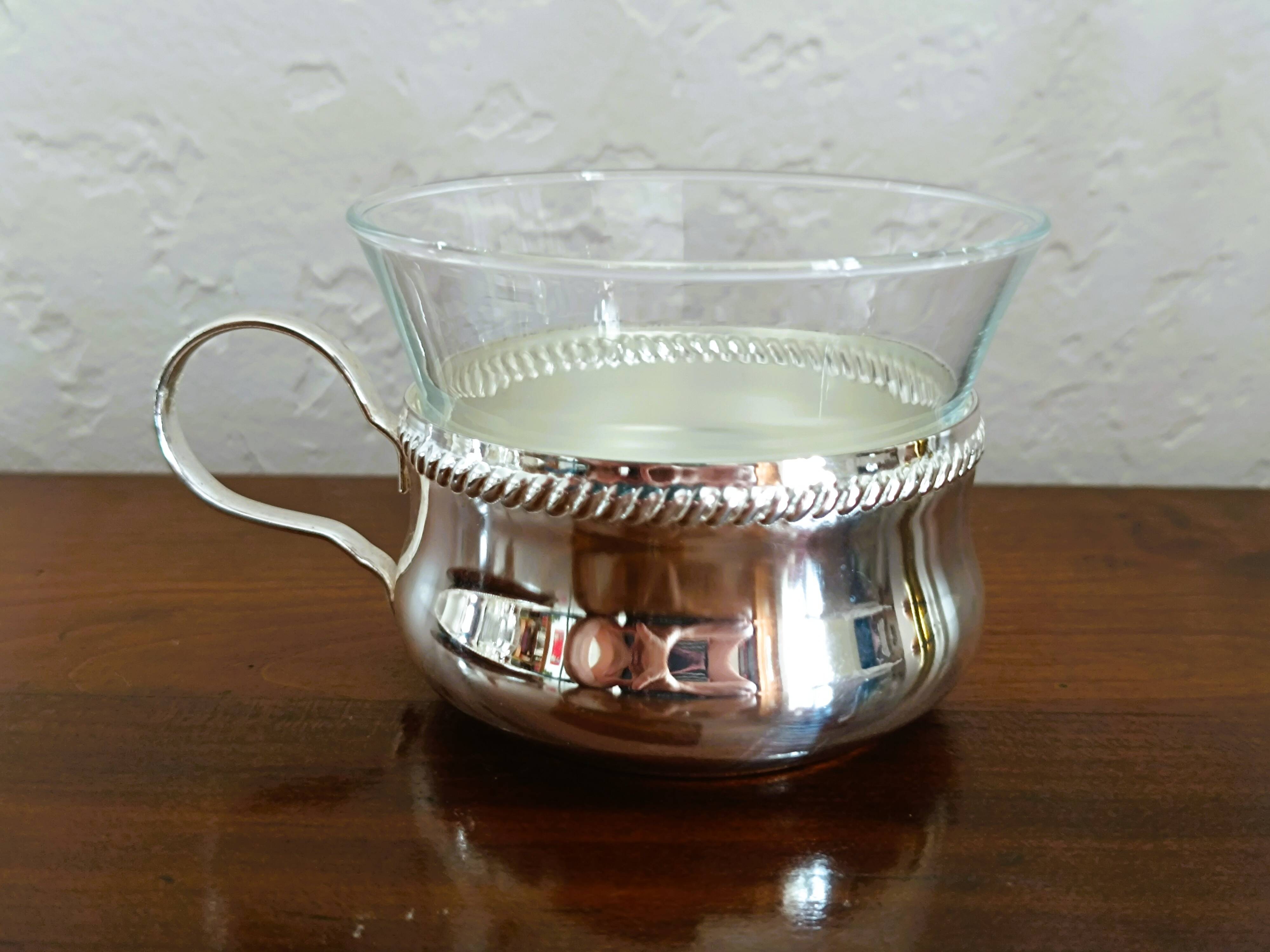 6-cup tea set and silver tray