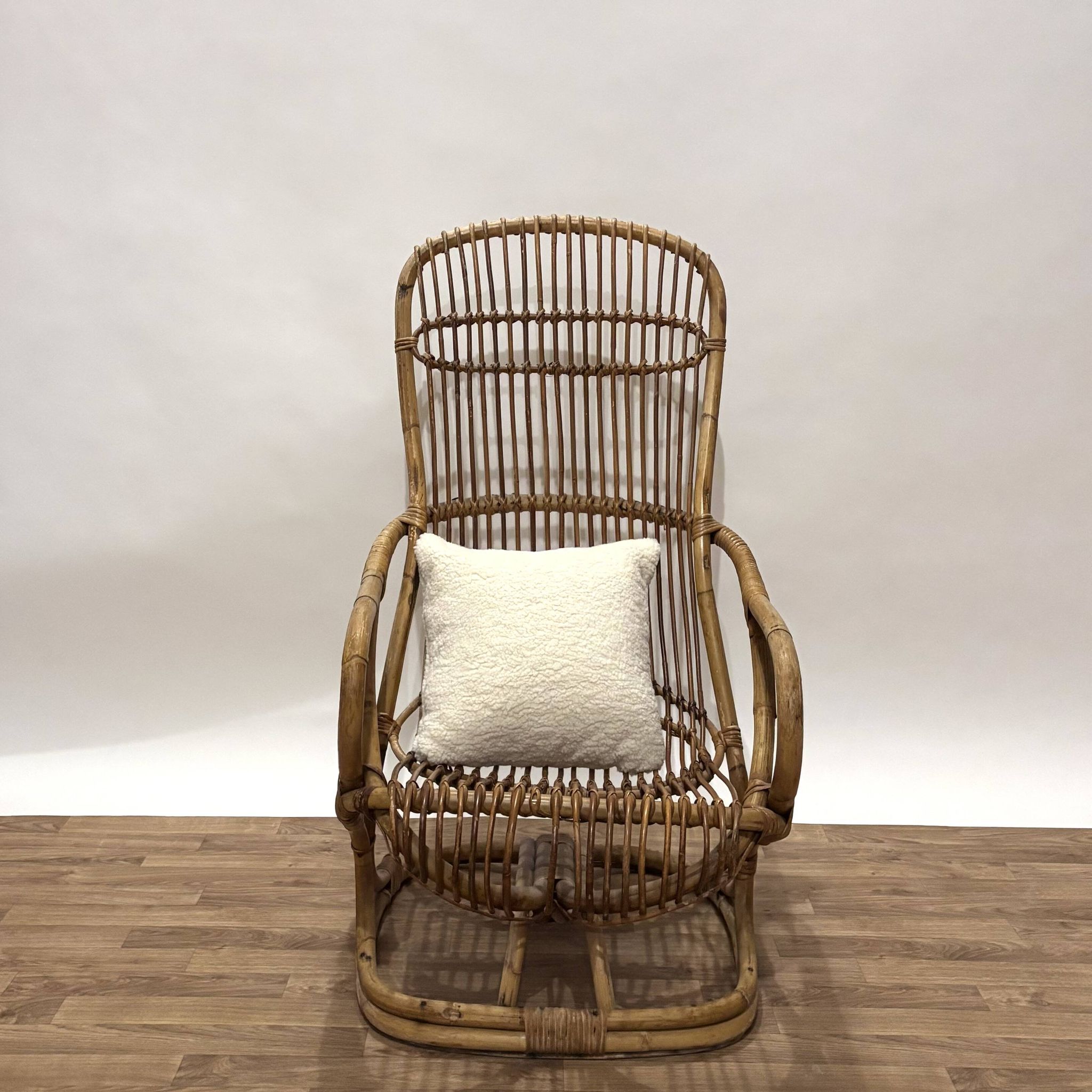 Fauteuil en rotin années 60