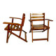 Pair of vintage deck chairs from the 1970s by Reguitti.