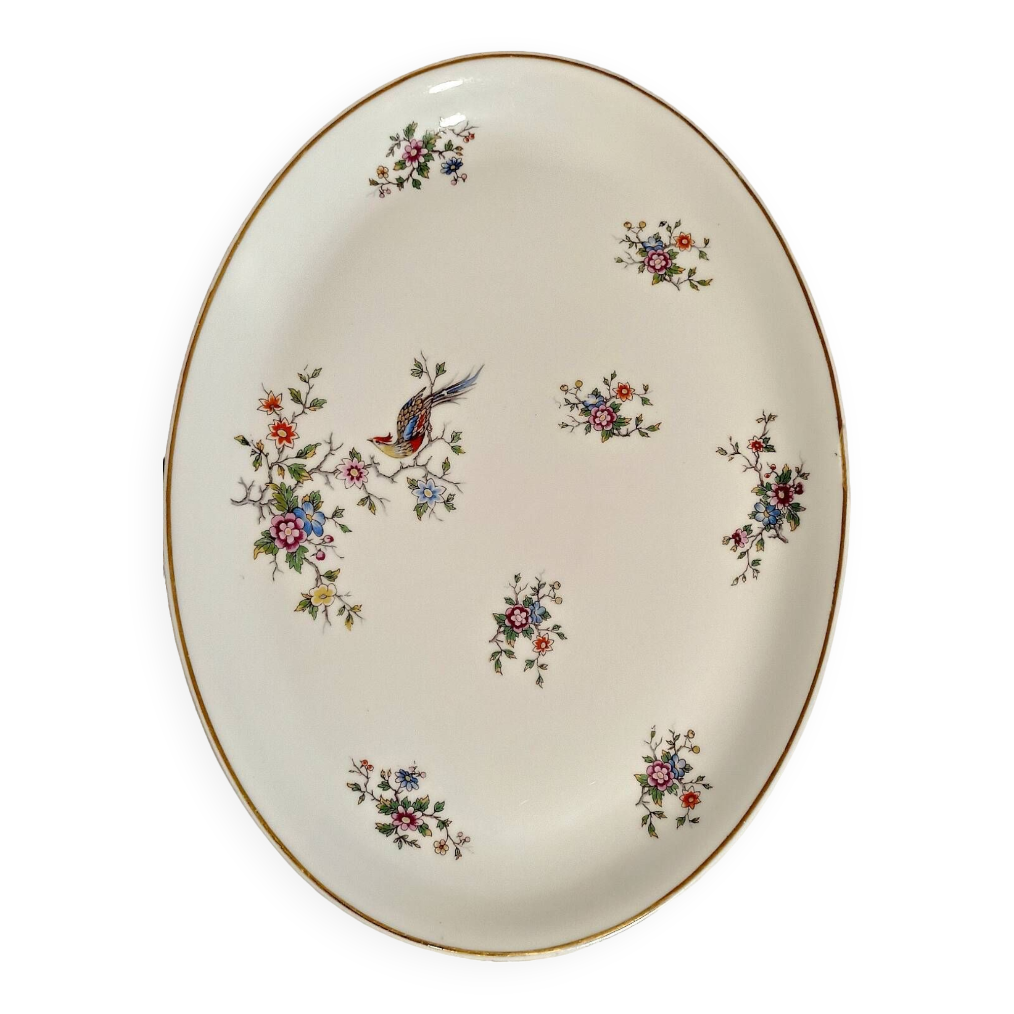Oval Limoges porcelain dish