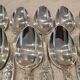 12 silver-plated metal soup spoons by the silversmith Boulenger LXV, half-rich.