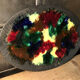 Enamelled ceramic dish