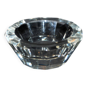 Art Deco ashtray in faceted cut crystal - Bohemian crystal?