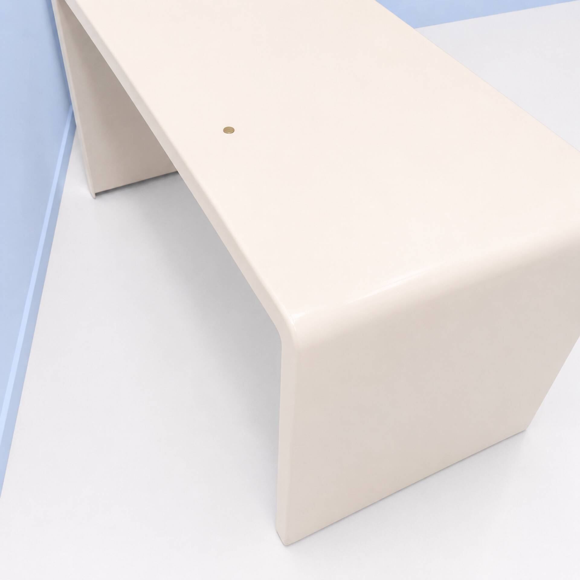 Monobloc polyester desk by Berthe Libert, 1970s.