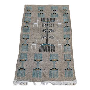 tapis kilim gris fait