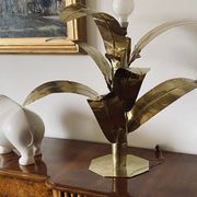 Palm tree brass floor/table lamp, Bottega Gadda Italy, 1960