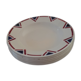 6 hollow plates old Salins les Bains. Basque model;