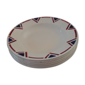 6 hollow plates old Salins les Bains. Basque model;