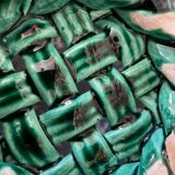 Braided earthenware basket