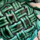 Braided earthenware basket