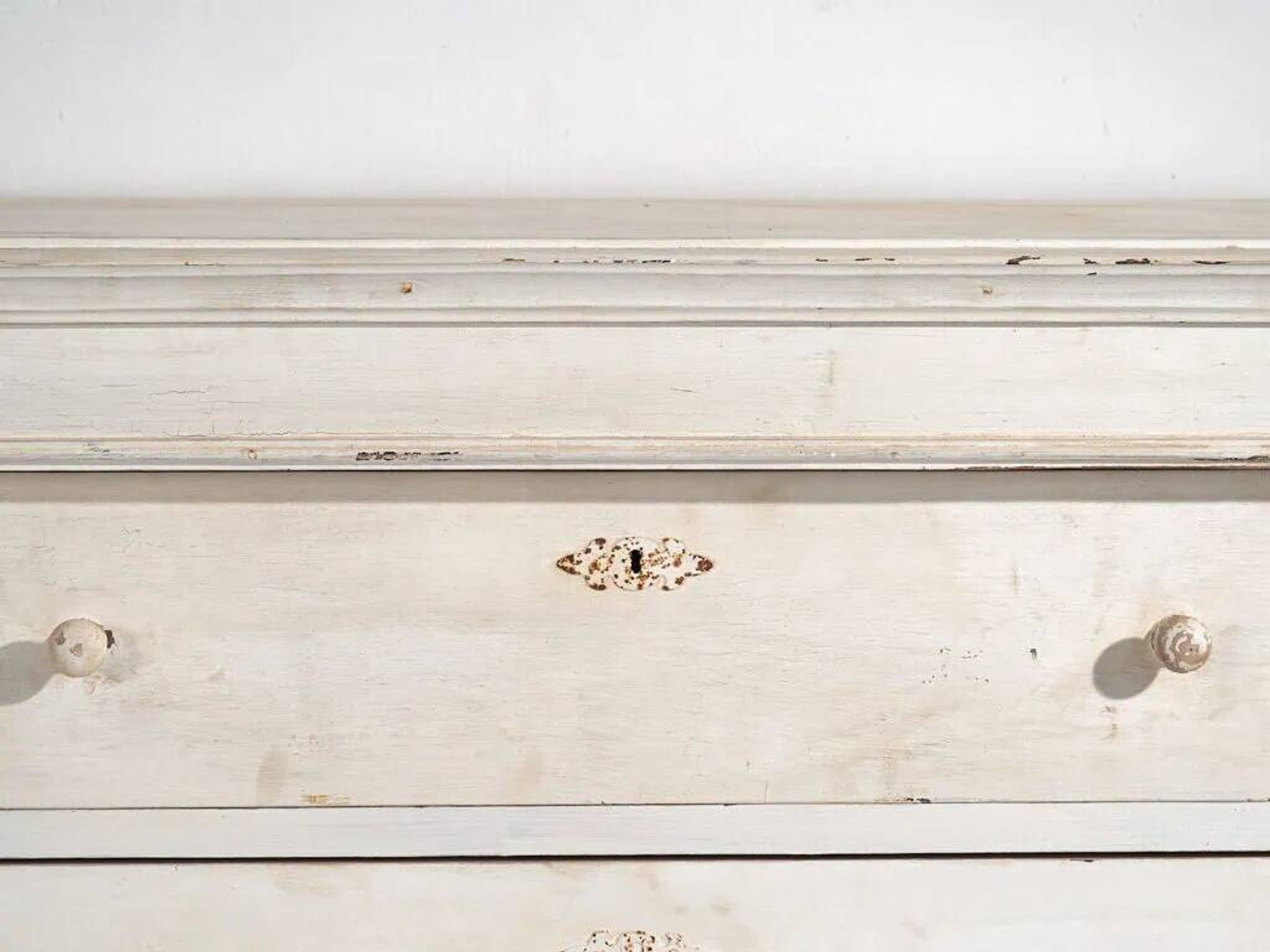 Commode ancienne blanche (c.1900) #18