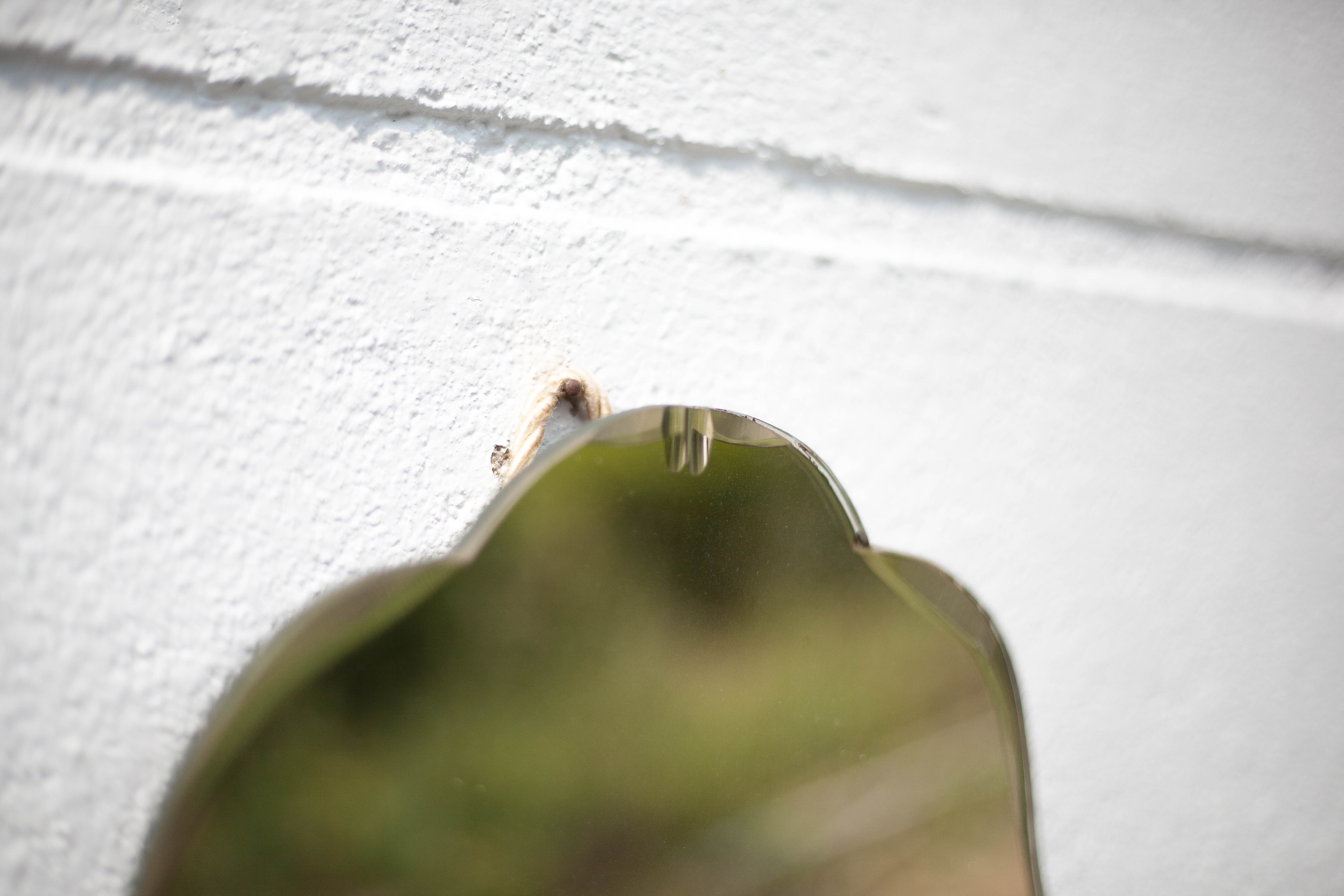 Art deco mirror, wall mirror, Fatma's hand shaped mirror, bevelled mirror