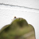 Art deco mirror, wall mirror, Fatma's hand shaped mirror, bevelled mirror