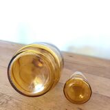 Carafe italienne vintage, en verre de couleur ambrée