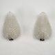 Pair of wall lamps by Ercole Barovier in Rugiadoso Murano glass, Italy 1950