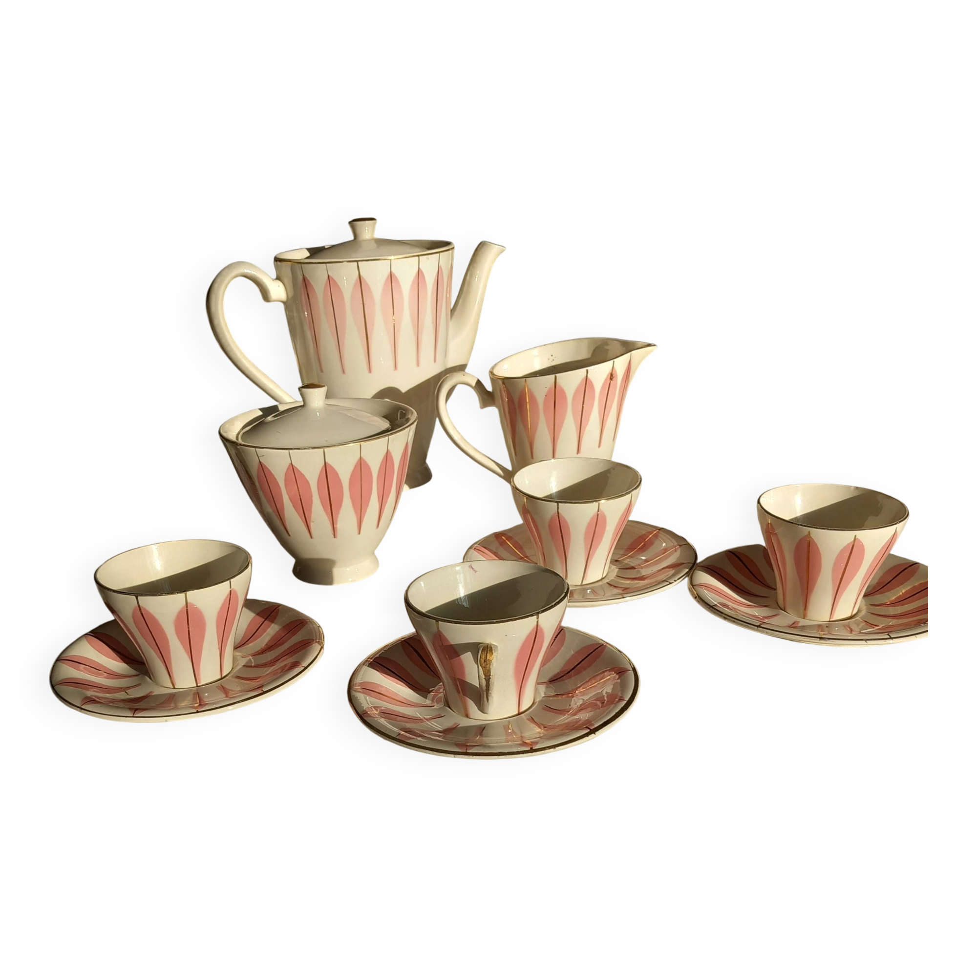 Vintage café service Digoin Sarreguemines as good as new.