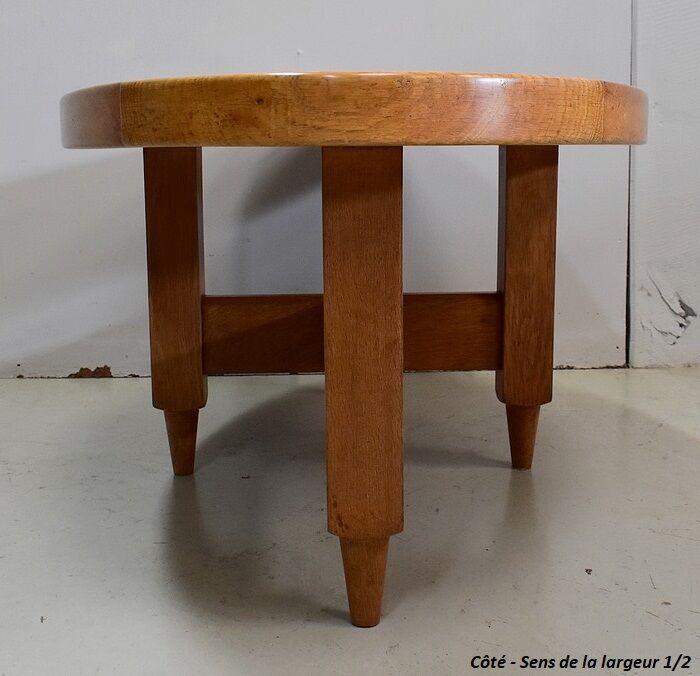 Table de salon en chêne massif, par R. Guillerme et J. Chambron, éditions « Votre Maison » 1960