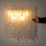 Carlo Nason, sculptural lace glass wall lamp, 1970s