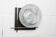 1960 wall light, black metal glass and gold brass rods