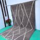 Traditional handmade Berber rug, size 200 x 300 cm, grey