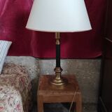 Living room lamp in gilded and black bronze