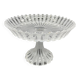 Antique crystal compote, model "Alternating Ridges", late 19th century.
