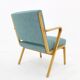 1960s Selman Selmanagic armchair by VEB Deutsche Werkstätten Hellerau, Germany