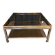 Table basse Guy Lefevre en acier et bronze