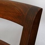 Art deco mahogany bridge armchair