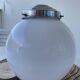 Lustre Bistrot vintage - Globe opaline - 1960-70