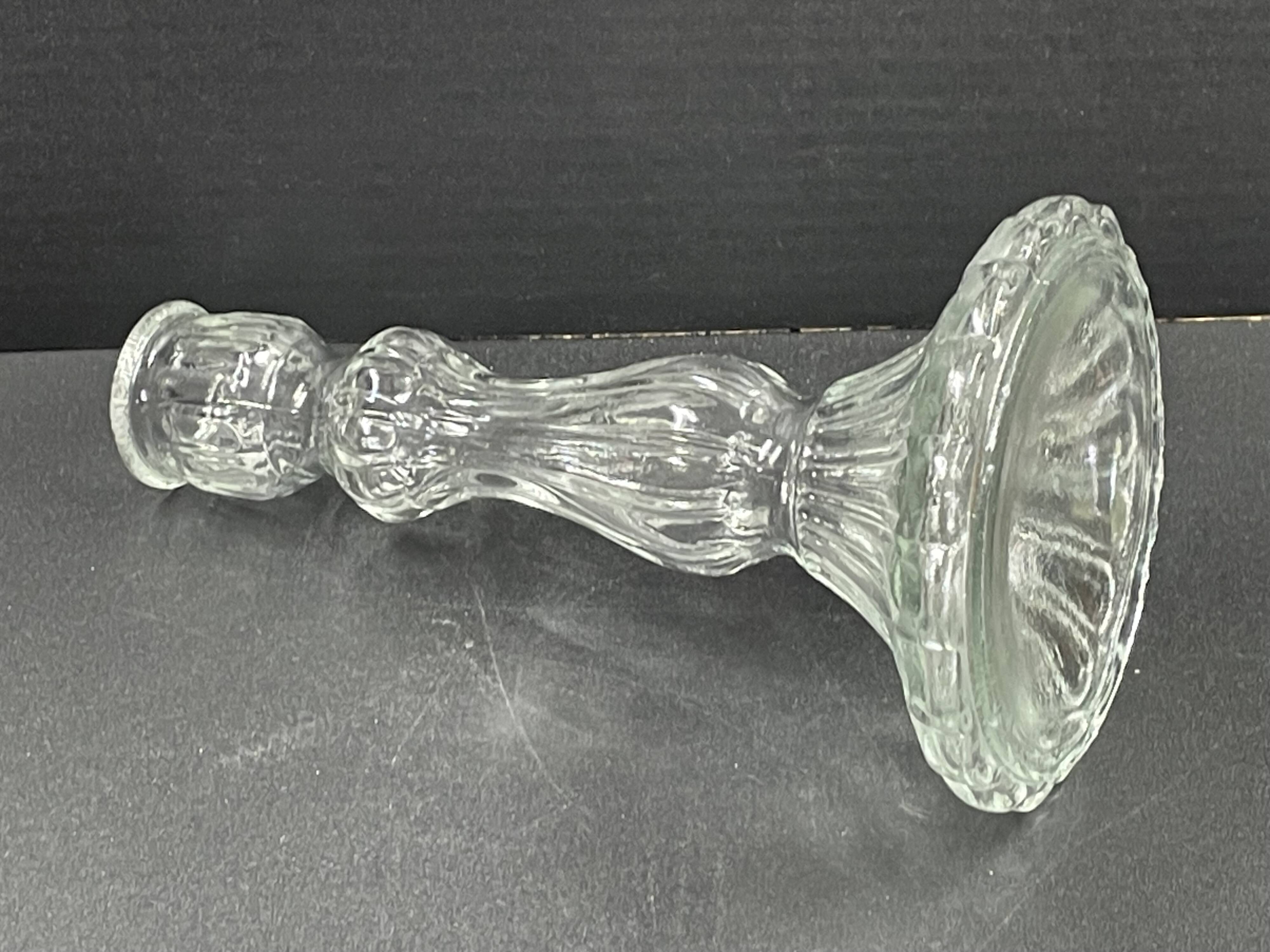 Molded glass candle holder trendy 22.5 cm