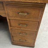 Oak and veneer counter or desk