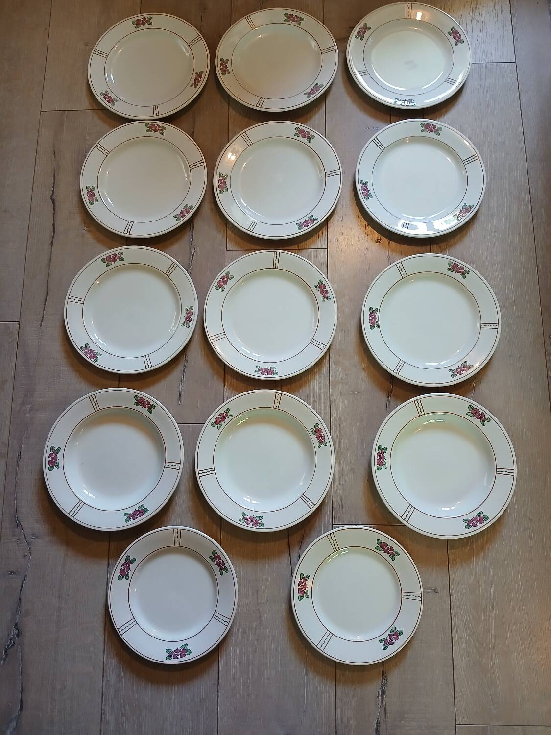 14 Terre de fer SALINS "Water Lily" plates