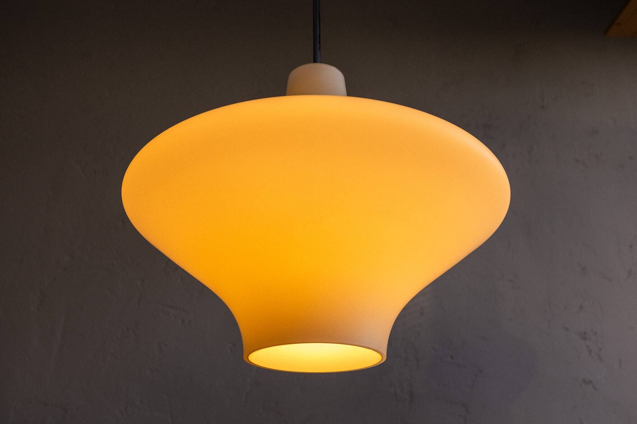 Space Age Czechoslovak Hanging Lamp by Osvětlovací Sklo, 1970s